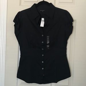Banana Republic Black Botton-Up Top NWT
